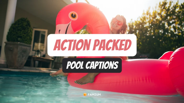 Action Packed Pool Captions for Instagram